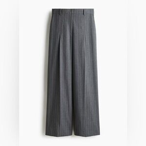 H&M gray Pinstripe dress Trousers pockets size XL NWT